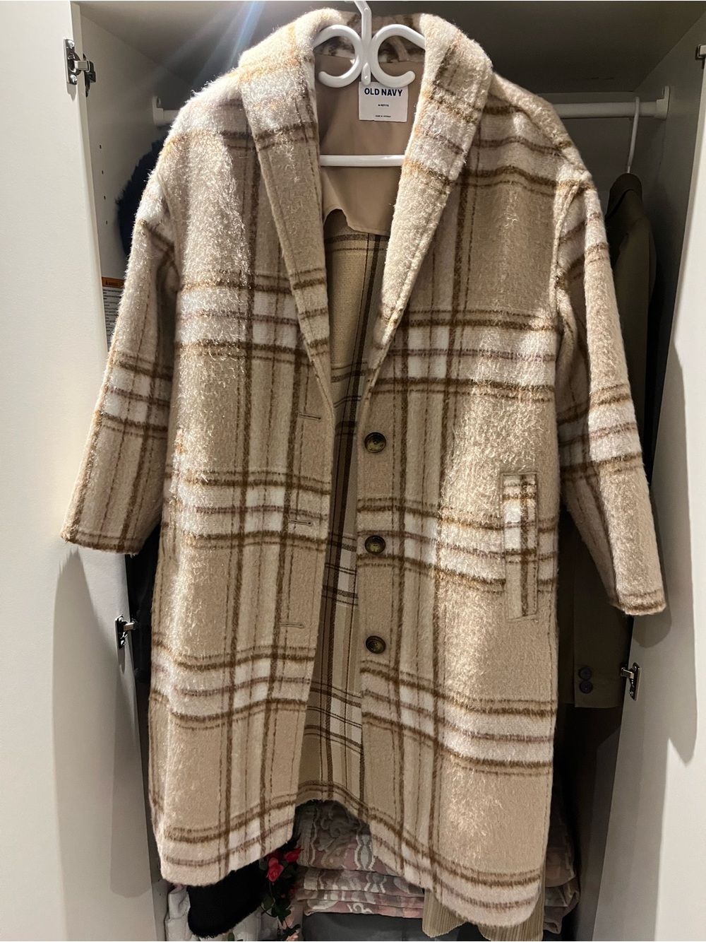 Old Navy Women’s Fall Plaid Trench Coat